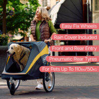 The InnoPet Hercules 2.0 is a sturdy three-wheel dog wagon for large dogs like retrievers, shepherds and rottweilers