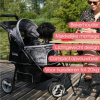 De InnoPet Allure Onyx is een modieuze keuze als u op zoek bent naar een hondenbuggy.
