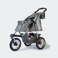 InnoPet Dog Pram Comfort Air Eco Grey Oblique View Cabin Opened