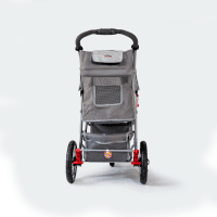 InnoPet Dog Pram Comfort Air Eco Grey Rear View Closed