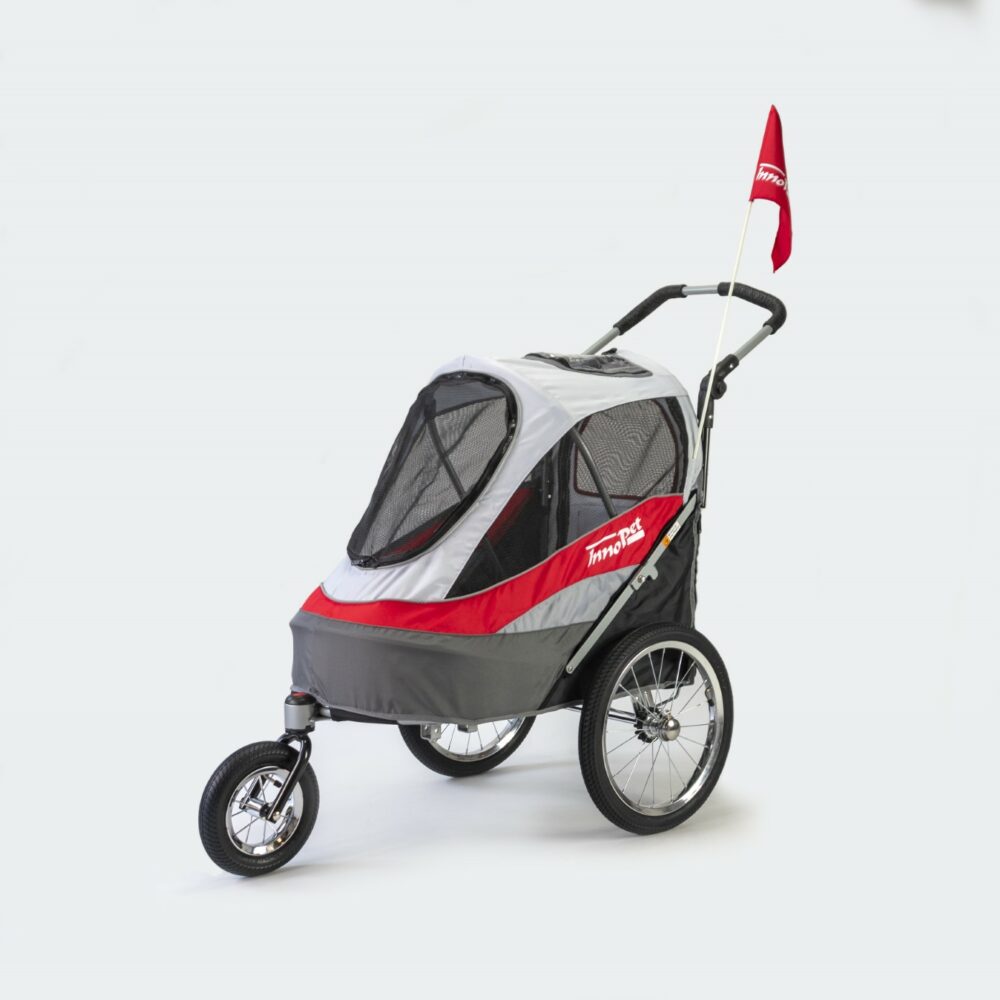 InnoPet Sporty Dog Trailer Deluxe – Grey / Red