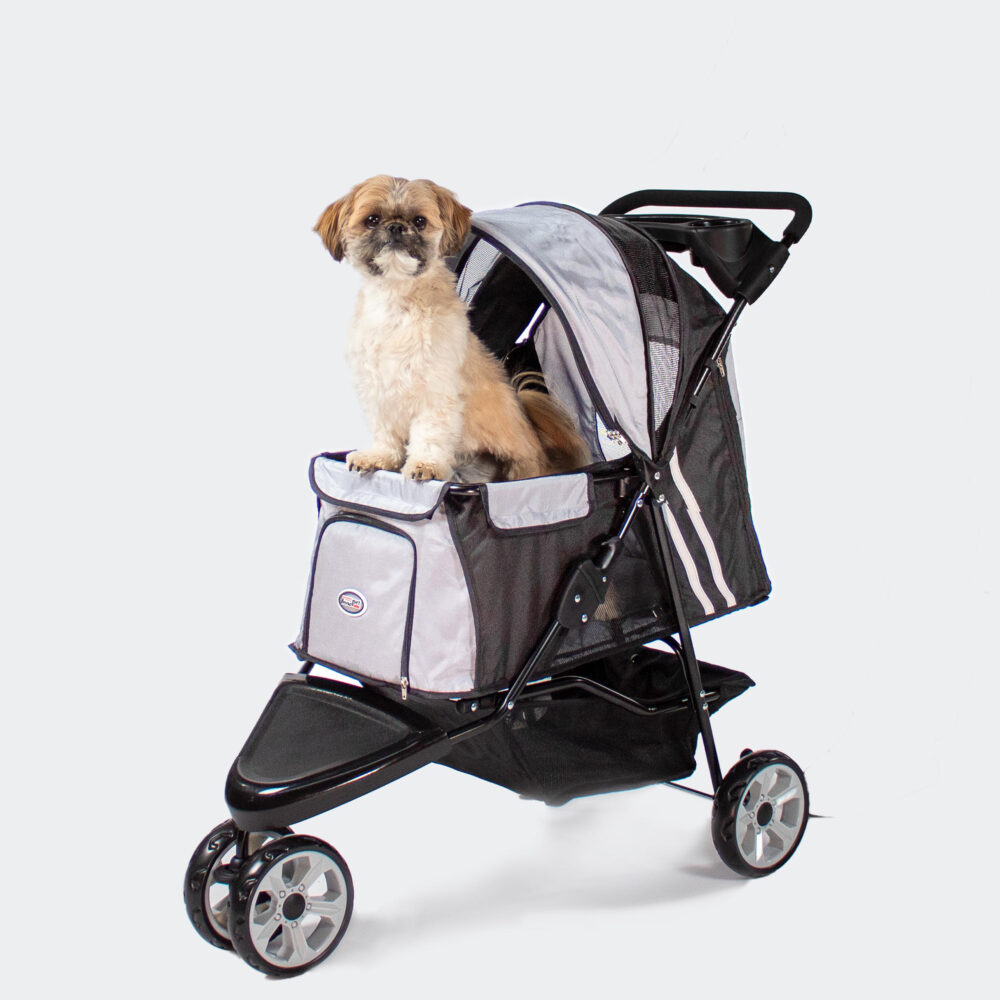 Shih Tzu dog in InnoPet All Terrain Dog Stroller