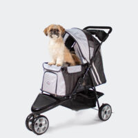 Shih Tzu dog in InnoPet All Terrain Dog Stroller