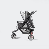 InnoPet Dog Pram All Terrain Black Silver Side View