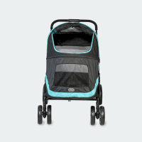 Product image of the InnoPet Mamut Heavy Dog Trailer Ocean Blue front mesh opened