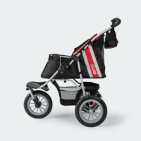 innopet hondenbuggy comfort efa rood zwart zijkant helemaal open