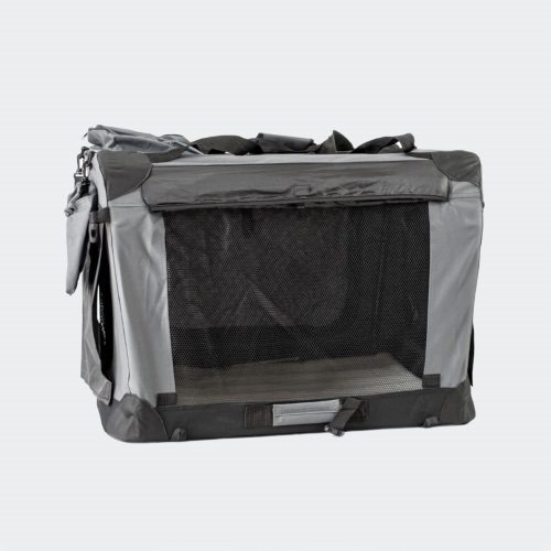 InnoPet Travel Bench Soft Crate Grey Front View