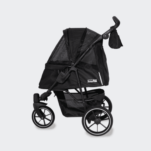 innopet-hondenbuggy-premium-cozy-zwart-zijkant-dic