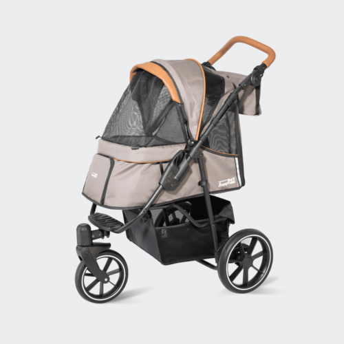 InnoPet Hondenbuggy Premium Cozy Beige - Productfoto Schuin