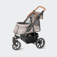 InnoPet Hondenbuggy Premium Cozy Beige - Productfoto Schuin Open