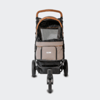 InnoPet Hondenbuggy Premium Cozy Beige - Productfoto Voorkant Gaas Open