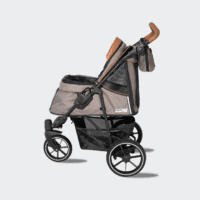 InnoPet Hondenbuggy Premium Cozy Beige - Productfoto Zijkant Open