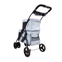 Ibiyaya Double Decker pet stroller grey