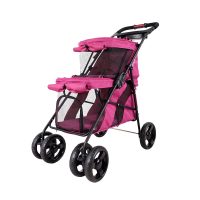 Ibiyaya Double Decker pet stroller pink