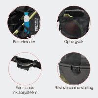 De InnoPet Premium Comfort is de beste hondenbuggy voor honden tot 25kg. hoge duwstang, makkelijk opvouwen, aluminium frame. Beste hondenbuggy voor hardlopen.