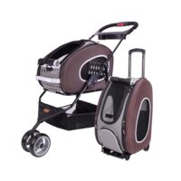 Ibiyaya 5-in-1 hondenbuggy autostoel voor hond rugtas voor huisdier carrier