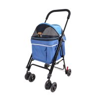 Lightweight stroller for small pets. Ibiyaya Astro Go Lite blue