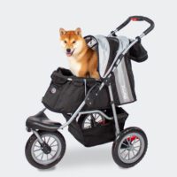 InnoPet Comfort EFA Dog Stroller colour black with sheba dog