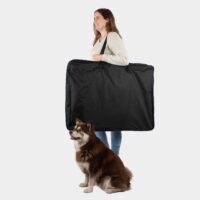 Foldable travel crate for medium sized dogs