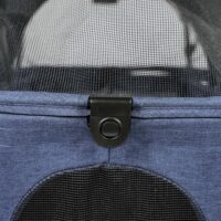 No-zipper closure with clasp on dog buggy from InnoPet 2-in-1 compact