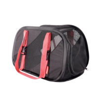 Ibiyaya Flying Pal Foldable Pet Travel Carrier – Airline Approved Cat & Small Dog Carrier Red Black
