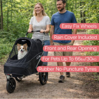 InnoPet Sporty EVR dog wagon and bike trailer with all terrain puncture-proof wheels