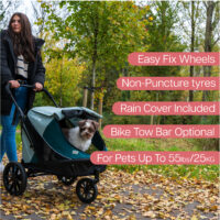 InnoPet Noah has special features like small dog bike trailer, travel bench function and adjustable handlebar