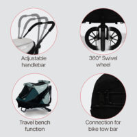 InnoPet Noah has special features like small dog bike trailer, travel bench function and adjustable handlebar