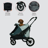 InnoPet Noah has special features like small dog bike trailer, travel bench function and adjustable handlebar