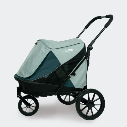 InnoPet Noah Lagoon Blue and Green dog stroller that doubles as a small dog bike trailer