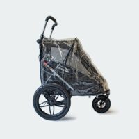 InnoPet Sporty EVR dog stroller with rubber all terrain wheels and a spacious cabin for comfortable rides on city routes and forest paths