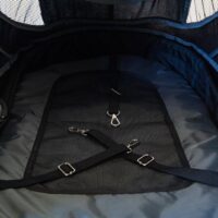 InnoPet Sporty EVR dog stroller with rubber all terrain wheels and a spacious cabin for comfortable rides on city routes and forest paths