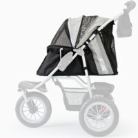 Innopet comfort fabric cover black silver grey for dog stroller