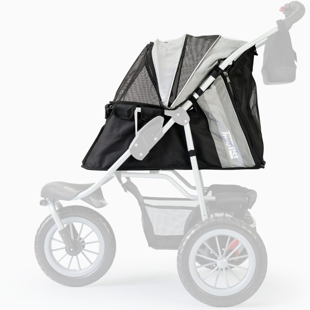 Innopet comfort hoes zwart zilver grijs voor hondenbuggy