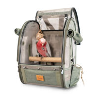 ibiyaya x BirdTricks Medium Size TrackPack rugzak voor vogels met zitstok