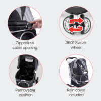 Features of the InnoPet Monaco are the cabin without zipper, soft inside cushion and a rain cover is included