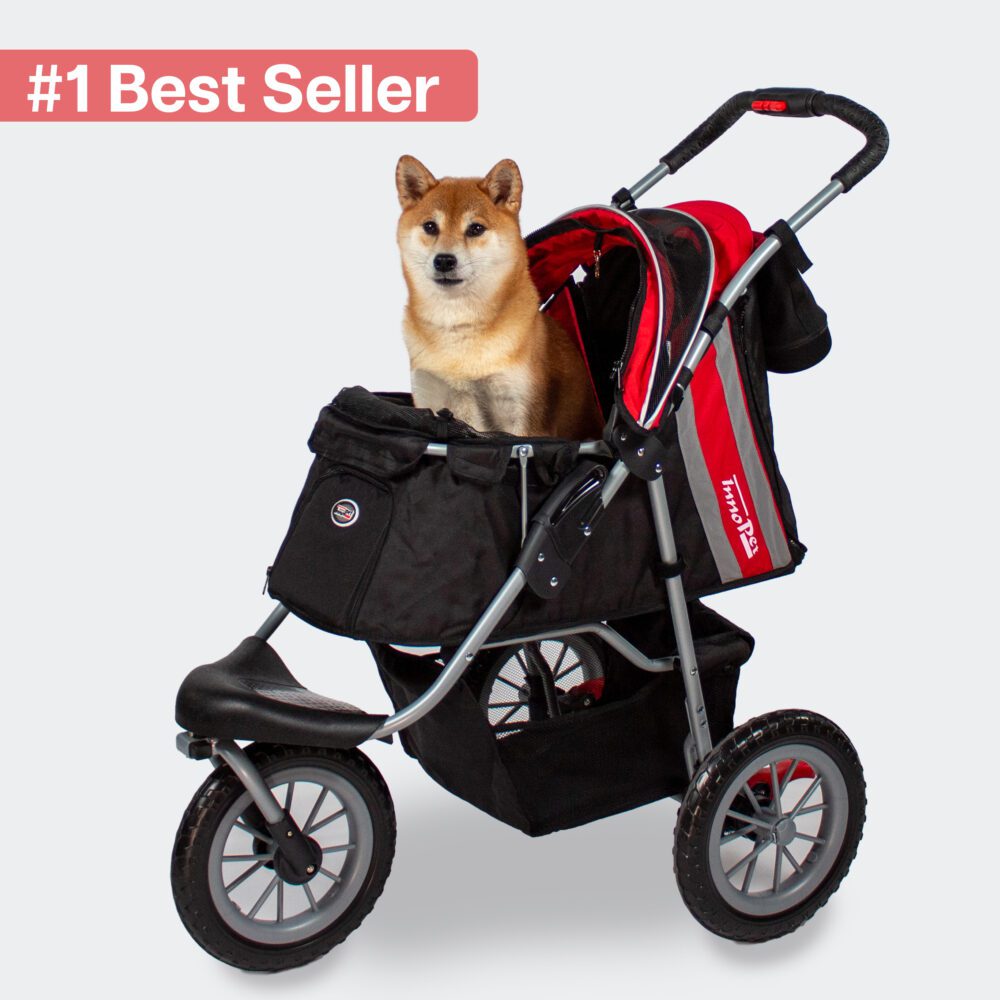 The InnoPet Comfort EFA red black is our number one best seller. Dog stroller for small to medium sized dogs and very high quality