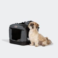 Travel crate for small dog breeds like Shi Tzu, rabbits and cats