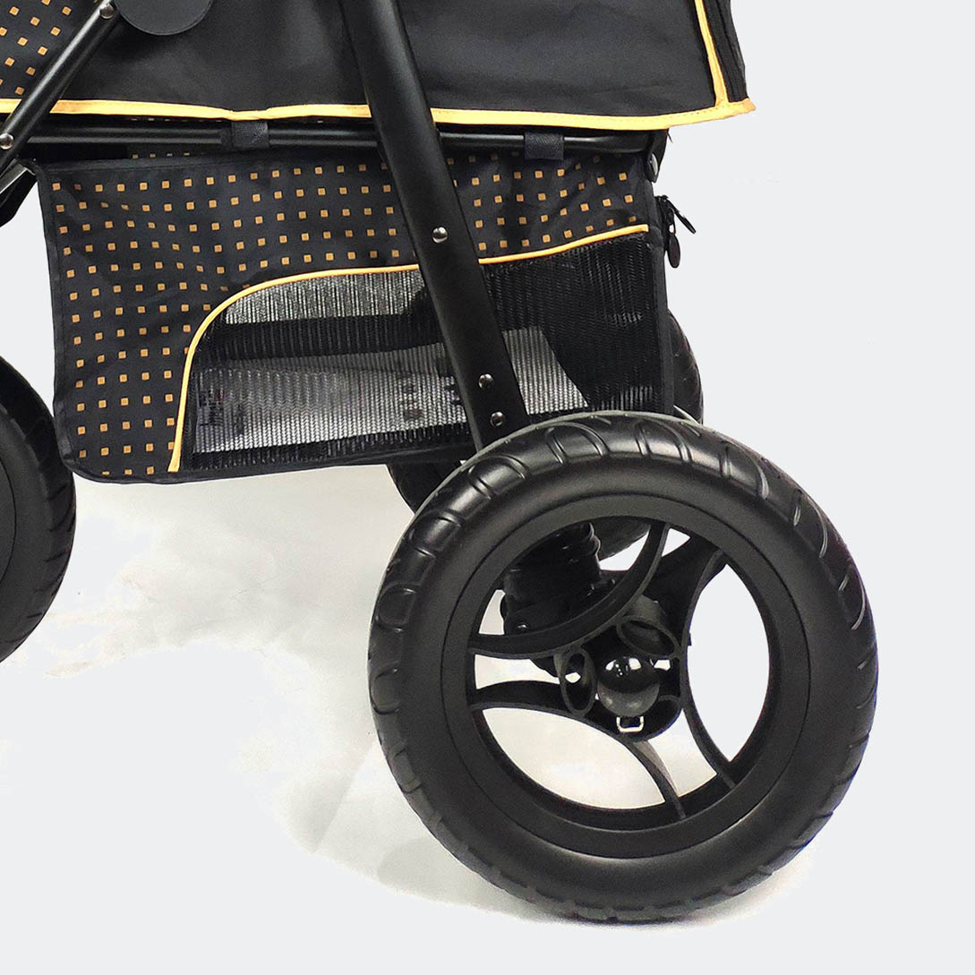 innopet-dog-pram-adventure-black-gold-detail-wheel-frame