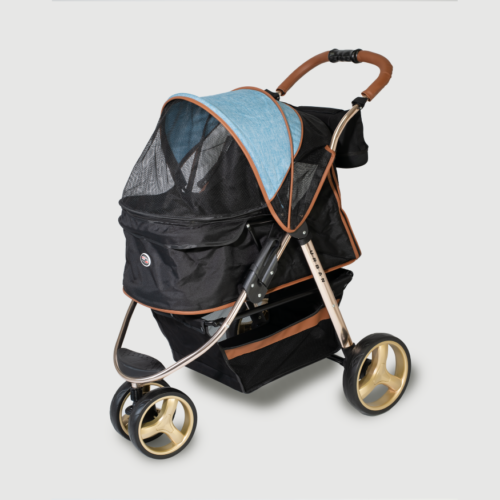 innopet-dog-pram-urban-gold-oblique-closed