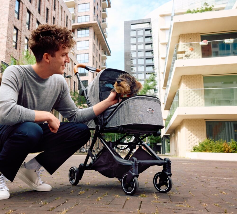 innopet-hondenbuggy-city-compact-man-kleine-hond-stad