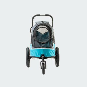 innopet hondenbuggy en fietskar sporty evolution ocean blue vooraanzicht