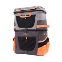 Two tier backpack for cats and dogs double carrier for pets