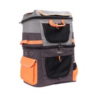 Two tier backpack for cats and dogs double carrier for pets