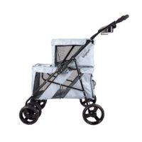 Ibiyaya Double Decker pet stroller grey