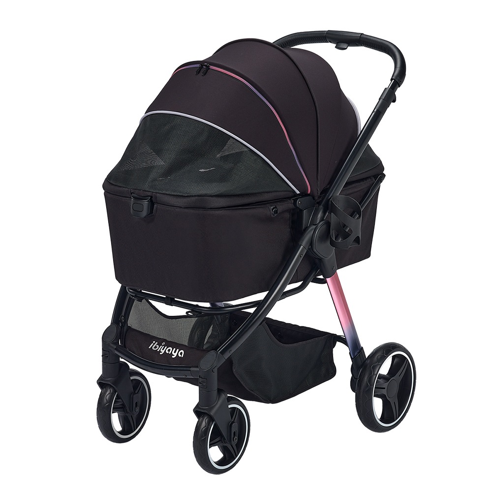 Ibiyaya Retro Luxe pet stroller in colour black