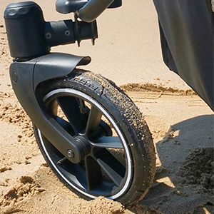 Kun je met de hondenbuggy over het strand?