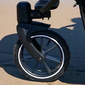 Kun je met de hondenbuggy over het strand?