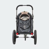 InnoPet Sporty Evolution bike trailer and dog stroller combination with reflectors, rear opening and parking break in colour beige