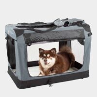 Easy foldable travel crate for medium sized dogs